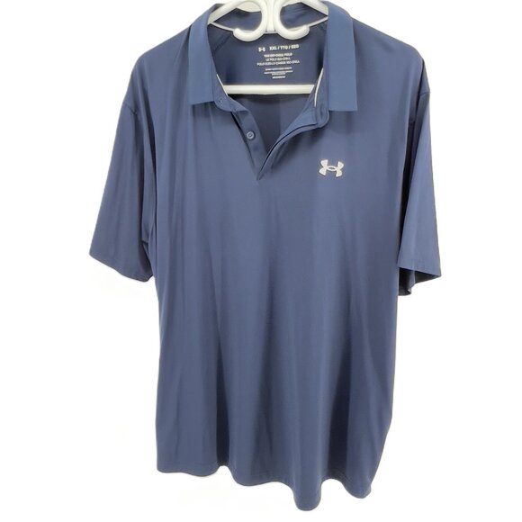 Under Armour Polo Shirt XXL – Navy Blue Performance Wear - Picture 1 of 9